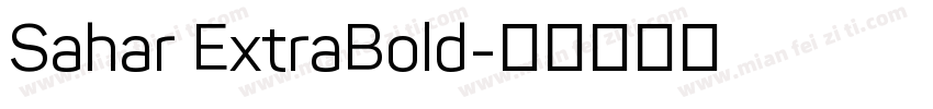 Sahar ExtraBold字体转换